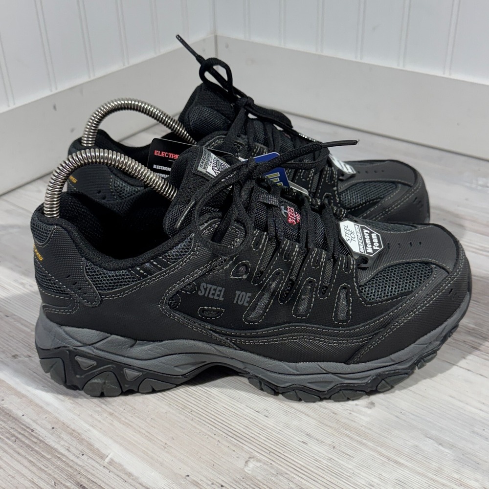 SKECHERS WORK Mens Steel Toe Electrical Hazard Safe Sneakers ASTM Standards Sz 7